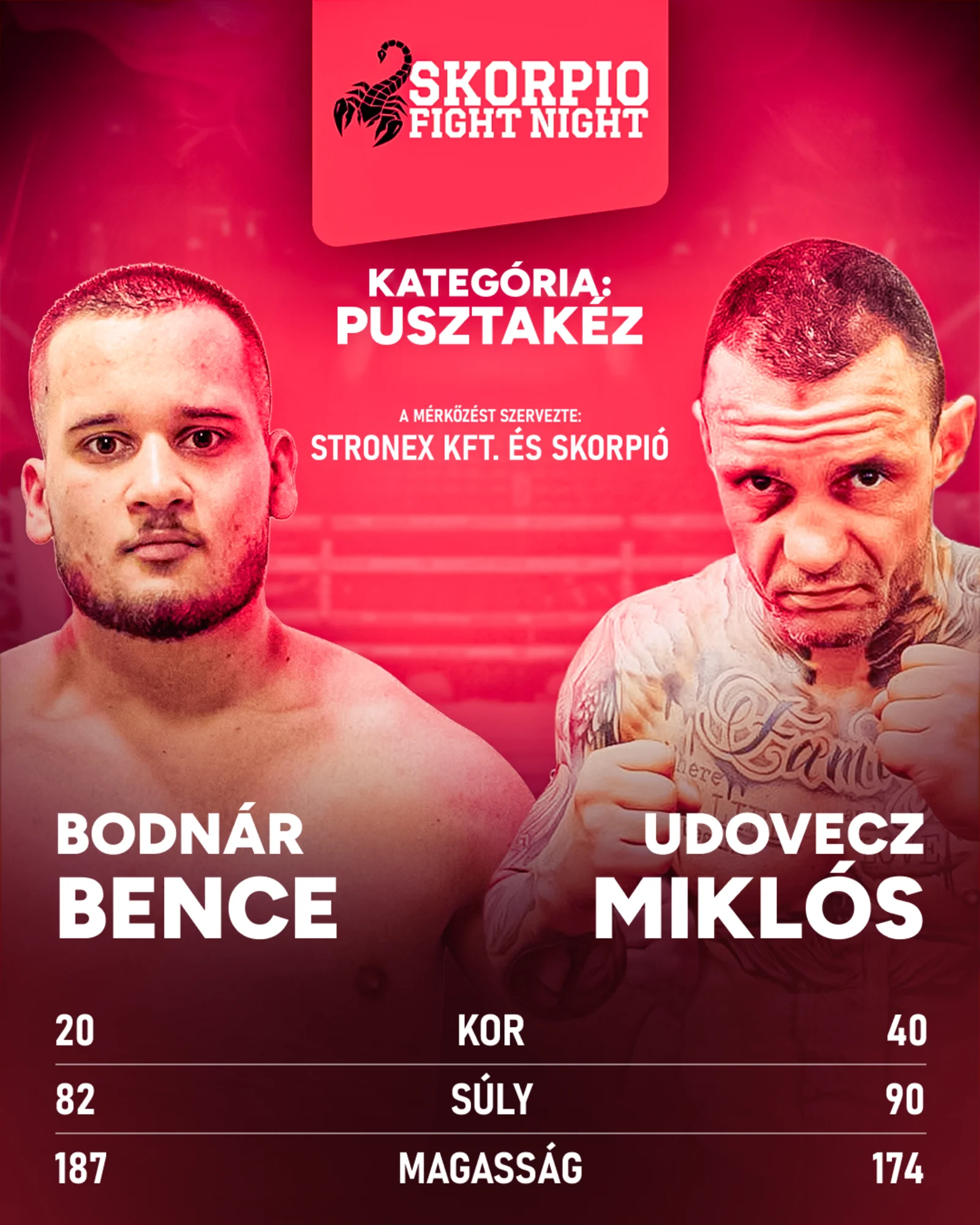 Bodnár Bence - Udovecz Miklós - pusztakezes box